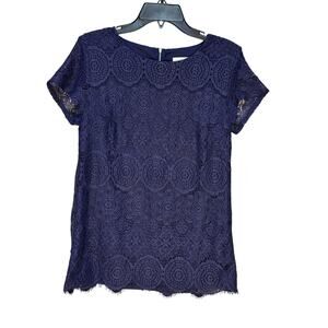 Laundry by Shelli Segal lace cap top size 8